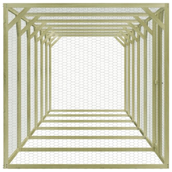 vidaXL Chicken Cage 29.5'x4.9'x4.9' Impregnated Wood Pine and Steel - Image 3