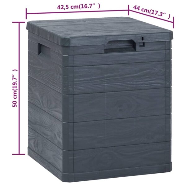 vidaXL Patio Storage Box 23.8 gal Anthracite - Image 8