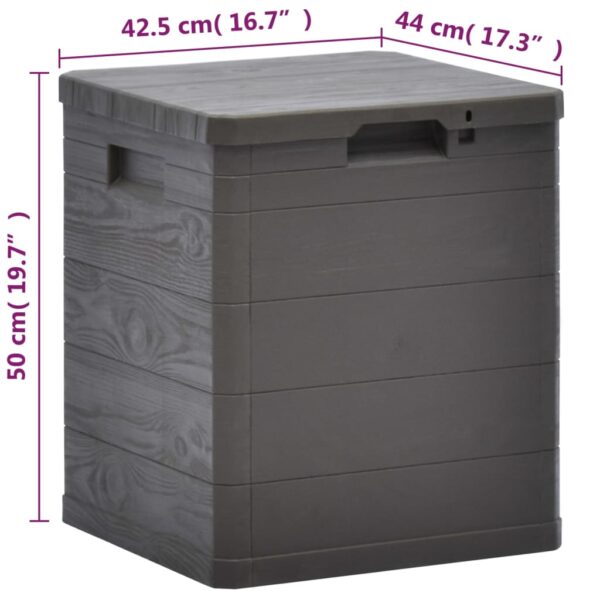 vidaXL Patio Storage Box 23.8 gal Brown - Image 7