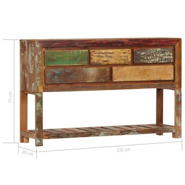 vidaXL Sideboard 47.2"x11.8"x29.5" Solid Reclaimed Wood - Image 8