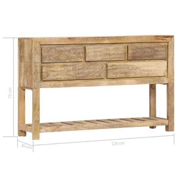 vidaXL Sideboard 47.2"x11.8"x29.5" Solid Mango Wood - Image 8