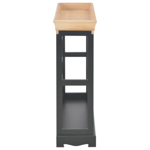 vidaXL Wine Cabinet Black 27.6"x8.9"x27.8" MDF - Image 4