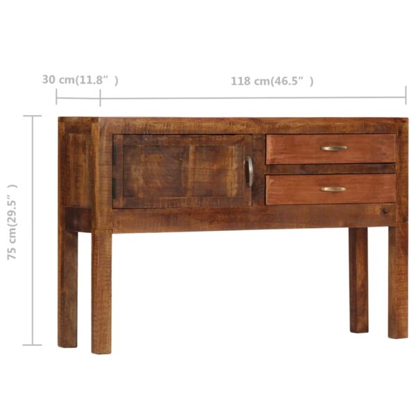 vidaXL Sideboard 46.5"x11.8"x29.5" Solid Mango Wood - Image 10