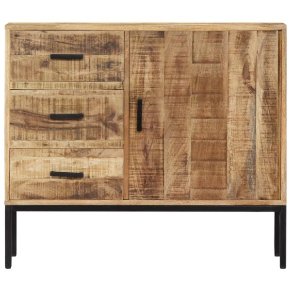 vidaXL Sideboard 34.6"x11.8"x28" Solid Mango Wood - Image 2