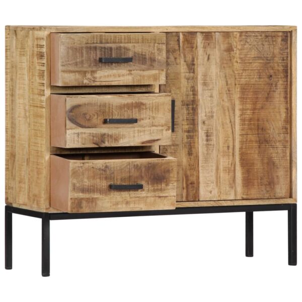 vidaXL Sideboard 34.6"x11.8"x28" Solid Mango Wood - Image 5