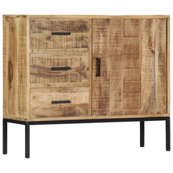 vidaXL Sideboard 34.6"x11.8"x28" Solid Mango Wood - Image 9