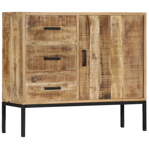 vidaXL Sideboard 34.6"x11.8"x28" Solid Mango Wood - Image 10