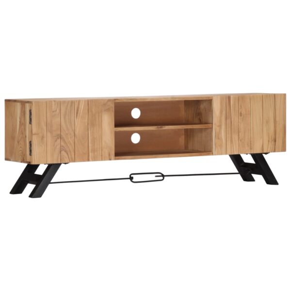 vidaXL TV Stand 55.1"x11.8"x17.7" Solid Wood Acacia - Image 11