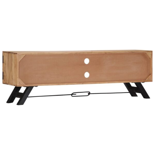 vidaXL TV Stand 55.1"x11.8"x17.7" Solid Wood Acacia - Image 3