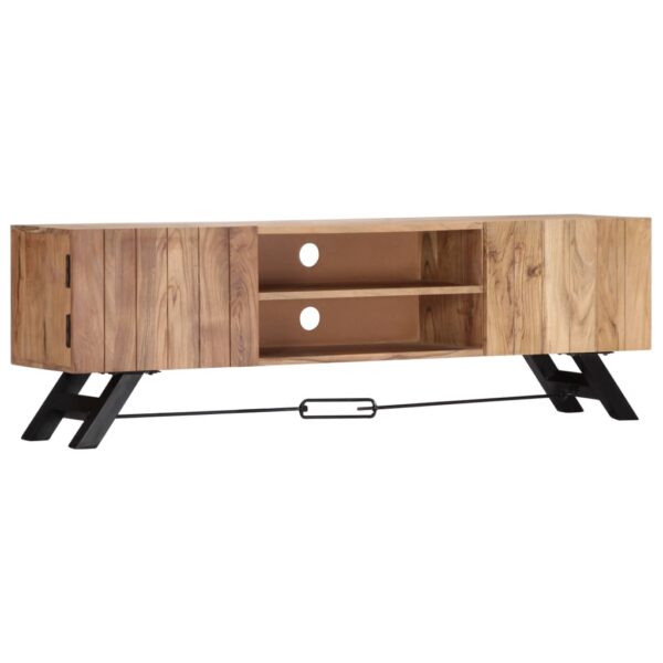 vidaXL TV Stand 55.1"x11.8"x17.7" Solid Wood Acacia - Image 9