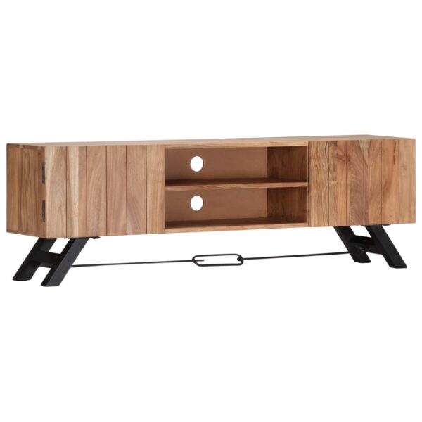 vidaXL TV Stand 55.1"x11.8"x17.7" Solid Wood Acacia - Image 10