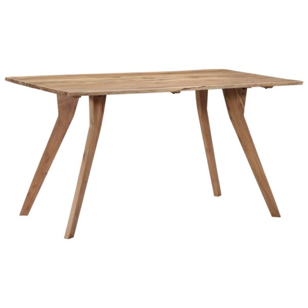 vidaXL Dining Table 55.1"x31.5"x29.9" Solid Acacia Wood - Image 2