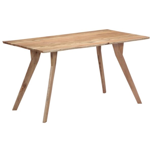 vidaXL Dining Table 55.1"x31.5"x29.9" Solid Acacia Wood - Image 11