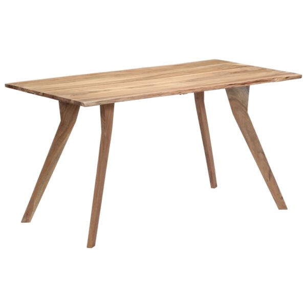 vidaXL Dining Table 55.1"x31.5"x29.9" Solid Acacia Wood - Image 12