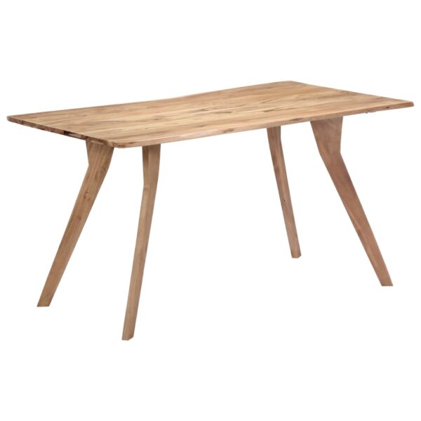 vidaXL Dining Table 55.1"x31.5"x29.9" Solid Acacia Wood - Image 8