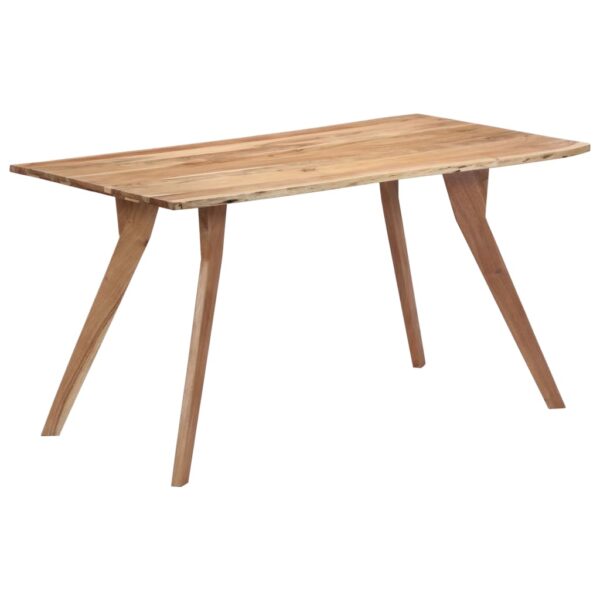 vidaXL Dining Table 55.1"x31.5"x29.9" Solid Acacia Wood - Image 9