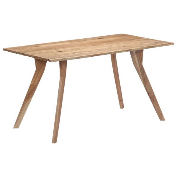 vidaXL Dining Table 55.1"x31.5"x29.9" Solid Acacia Wood - Image 10