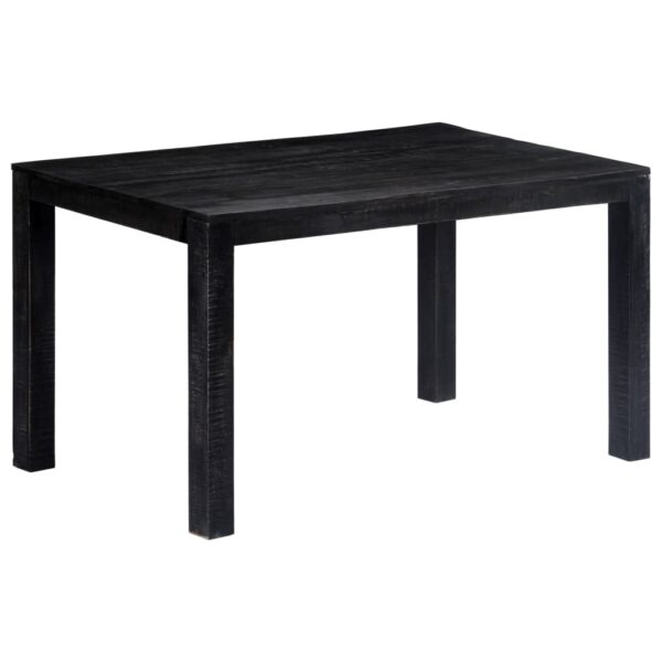 vidaXL Dining Table Black 55.1"x31.5"x29.9" Solid Mango Wood - Image 6