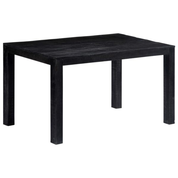 vidaXL Dining Table Black 55.1"x31.5"x29.9" Solid Mango Wood - Image 7