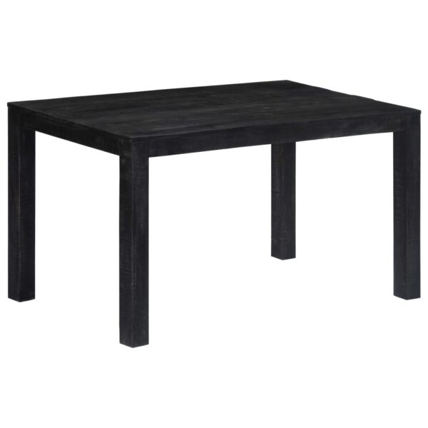 vidaXL Dining Table Black 55.1"x31.5"x29.9" Solid Mango Wood - Image 8