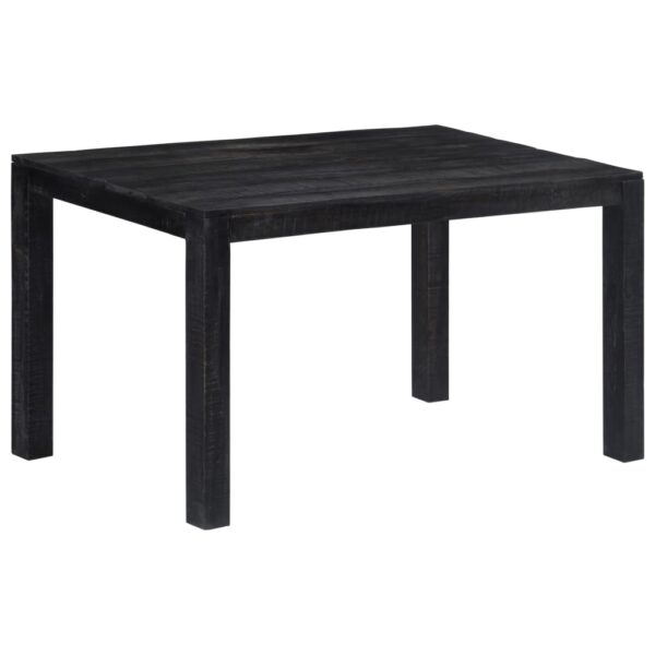 vidaXL Dining Table Black 55.1"x31.5"x29.9" Solid Mango Wood - Image 9