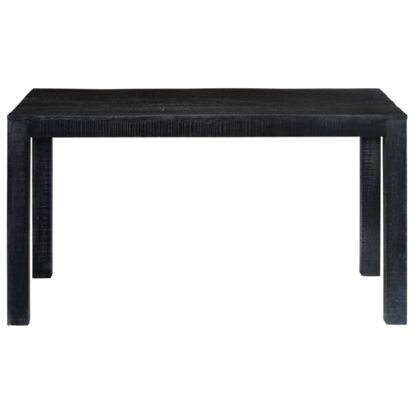 vidaXL Dining Table Black 46.5"x23.6"x29.9" Solid Mango Wood - Image 2