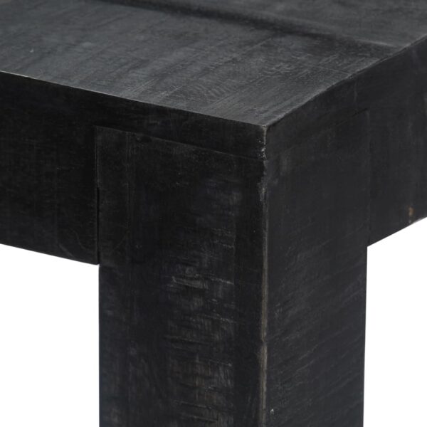 vidaXL Dining Table Black 46.5"x23.6"x29.9" Solid Mango Wood - Image 4