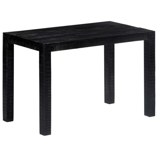 vidaXL Dining Table Black 46.5"x23.6"x29.9" Solid Mango Wood - Image 5