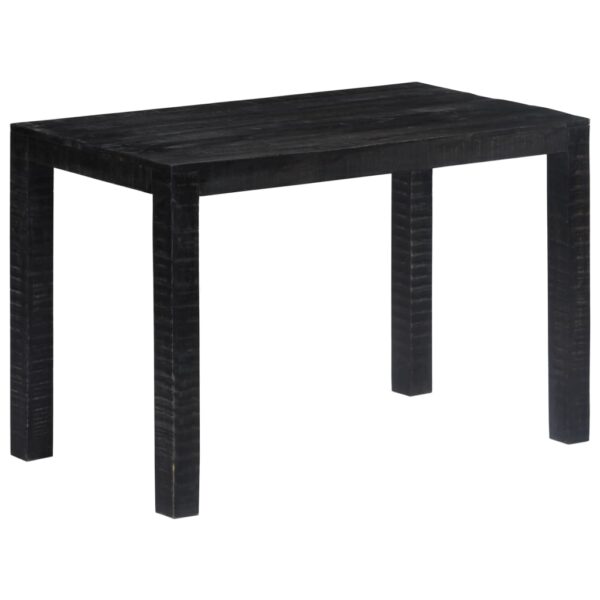 vidaXL Dining Table Black 46.5"x23.6"x29.9" Solid Mango Wood - Image 7