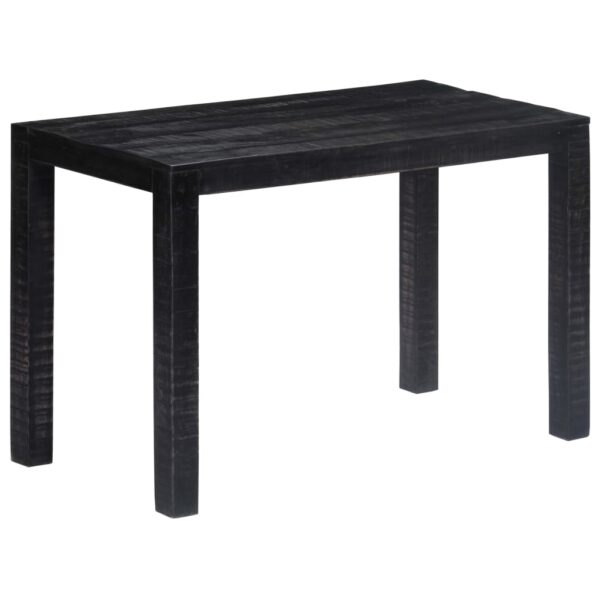 vidaXL Dining Table Black 46.5"x23.6"x29.9" Solid Mango Wood - Image 8