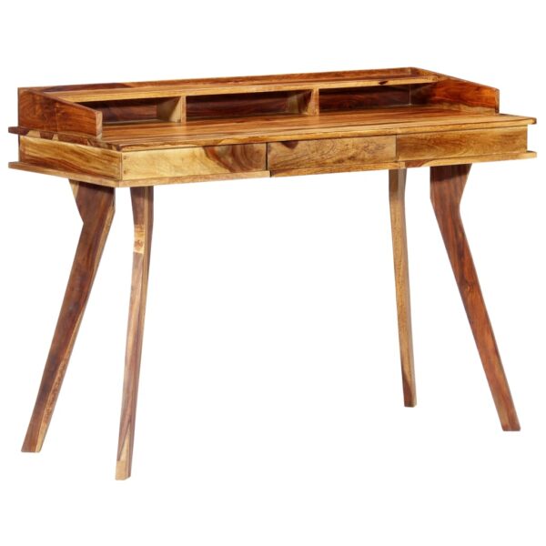 vidaXL Writing Desk 45.3"x19.7"x33.5" Solid Sheesham Wood - Image 11