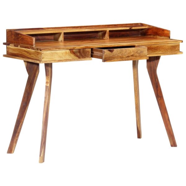 vidaXL Writing Desk 45.3"x19.7"x33.5" Solid Sheesham Wood - Image 12