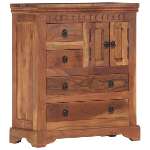 vidaXL Sideboard 24.4"x11.8"x29.5" Solid Acacia Wood