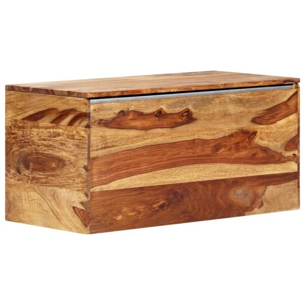 vidaXL Storage Chest 31.5"x15.7"x15.7" Solid Sheesham Wood - Image 2