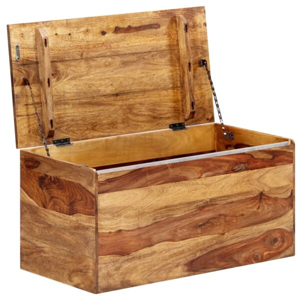 vidaXL Storage Chest 31.5"x15.7"x15.7" Solid Sheesham Wood - Image 3