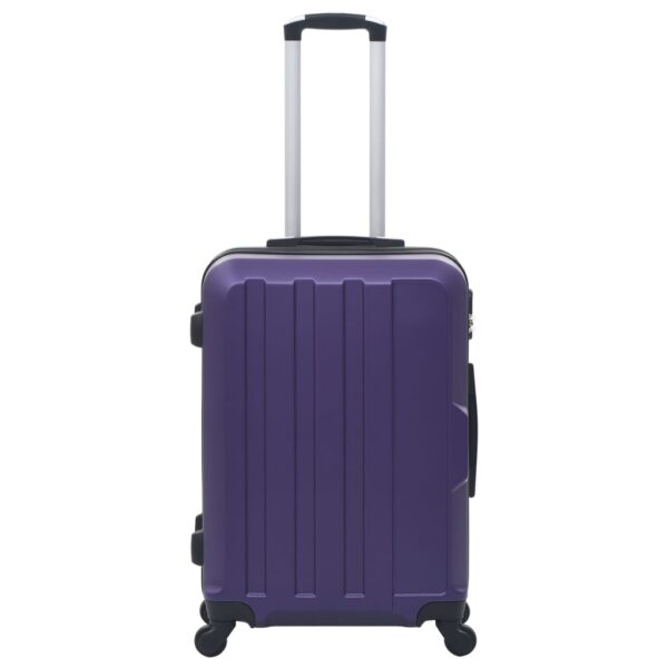 vidaXL Hardcase Trolley Set 3 pcs Purple ABS - Image 3