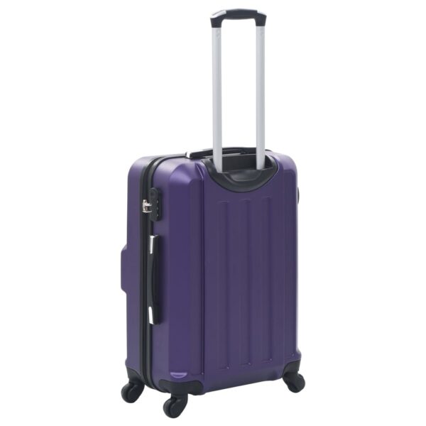 vidaXL Hardcase Trolley Set 3 pcs Purple ABS - Image 4