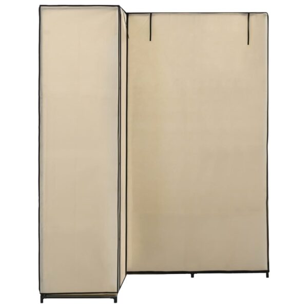 vidaXL Corner Wardrobe Cream 51.2"x34.3"x66.5" - Image 3