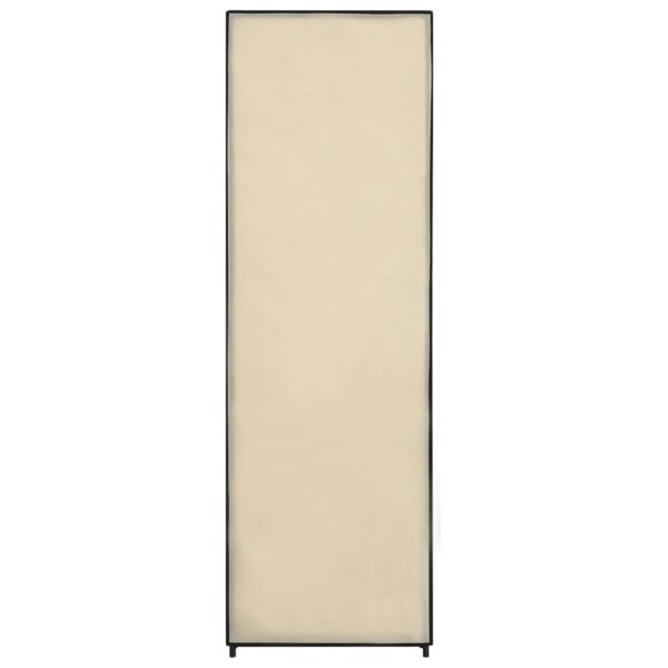 vidaXL Wardrobe Cream 34.3"x19.3"x62.6" Fabric - Image 6