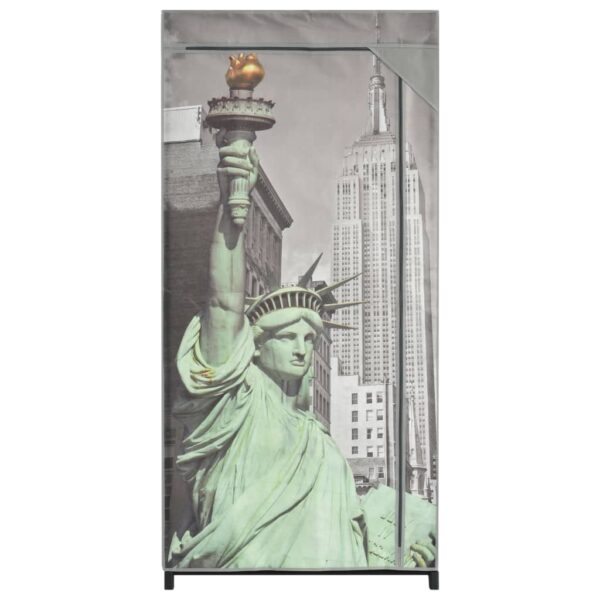 vidaXL Wardrobe New York 29.5"x17.7"x63" Fabric - Image 3