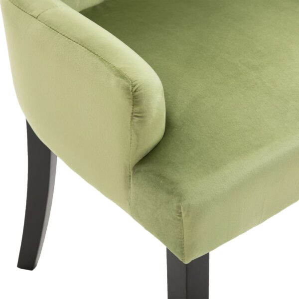 vidaXL Dining Chair with Armrests Light Green Velvet - Image 6