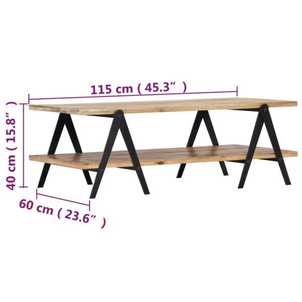 vidaXL Coffee Table 45.3"x23.6"x15.7" Solid Mango Wood - Image 7