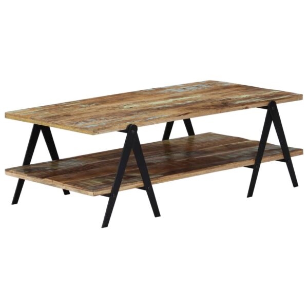 vidaXL Coffee Table 45.3"x23.6"x15.7" Solid Reclaimed Wood - Image 8