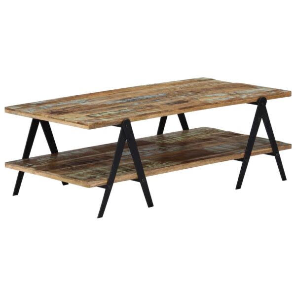 vidaXL Coffee Table 45.3"x23.6"x15.7" Solid Reclaimed Wood - Image 9