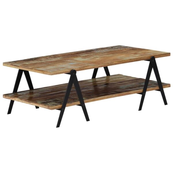 vidaXL Coffee Table 45.3"x23.6"x15.7" Solid Reclaimed Wood - Image 10