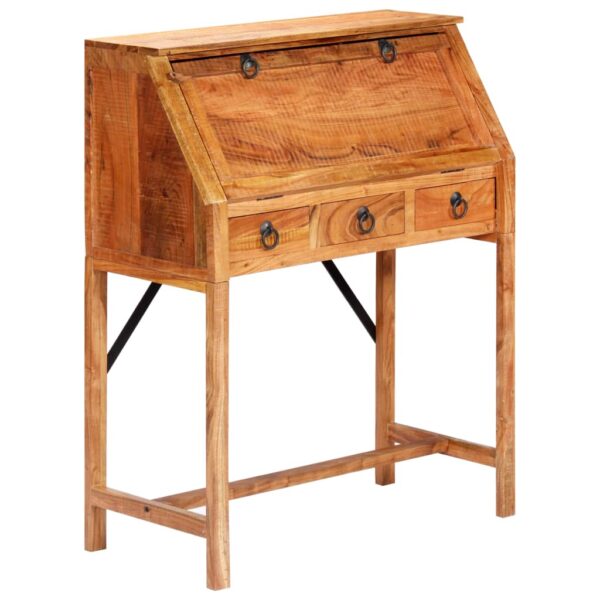 vidaXL Writing Desk 17.8"x15.7"x42.1" Solid Acacia Wood