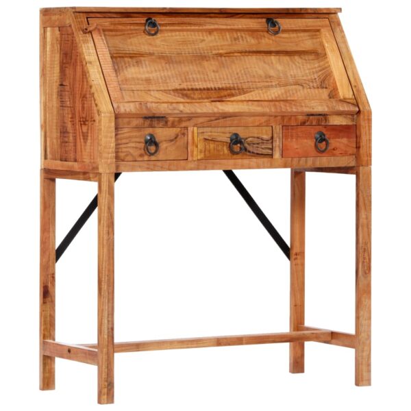 vidaXL Writing Desk 17.8"x15.7"x42.1" Solid Acacia Wood - Image 11