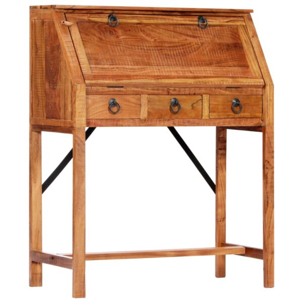 vidaXL Writing Desk 17.8"x15.7"x42.1" Solid Acacia Wood - Image 12