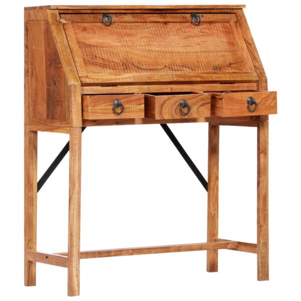 vidaXL Writing Desk 17.8"x15.7"x42.1" Solid Acacia Wood - Image 4