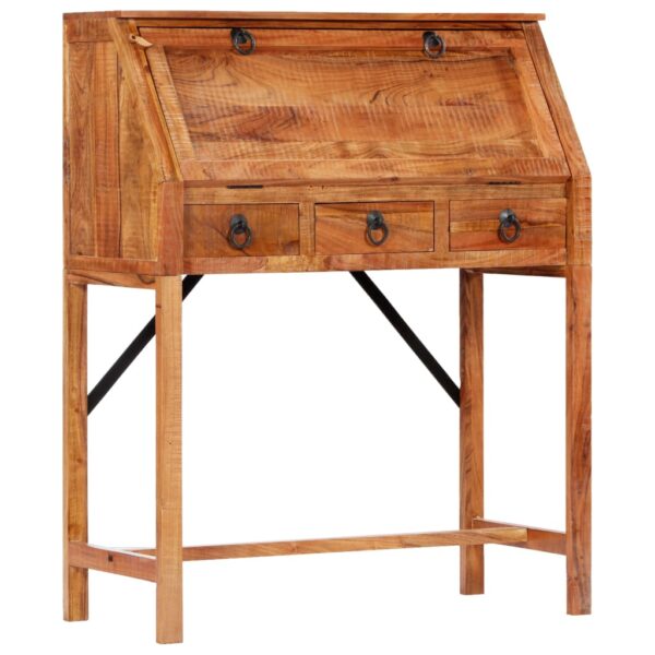 vidaXL Writing Desk 17.8"x15.7"x42.1" Solid Acacia Wood - Image 10